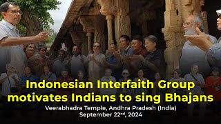 Indonesian Interfaith Group motivates Indians to sing Bhajans [upl. by Ule825]