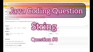 Java Coding Series  String  Question 3 [upl. by Ayhtak]