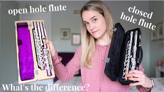 open hole vs closed hole flutes  which one is right for you  flutelyfe w katieflute  FCNY [upl. by Eudora651]