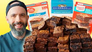 Blind Taste Test Boxed Brownie Mix  Ranked with Babish [upl. by Yrome]