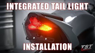 How to install a Programmable Integrated Tail Light on a 2019 Kawasaki ZX6R by TST Industries [upl. by Humberto]