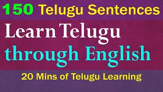 150 Telugu Sentences  Learn Telugu through English [upl. by Morena129]