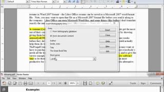 LibreOfficeWriter 40 Adding a Bibliography [upl. by Carolann]