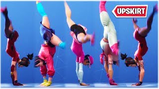 YOU CAN WATCH UNDER EVERY DRESSSKIRT NOW 😍❤️ NEW CARTWHEELIN DANCE EMOTE SHOWCASED Fortnite [upl. by Bibbye865]