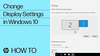 Change Display Settings in Windows 10  HP Computers  HP Support [upl. by Aivonas]