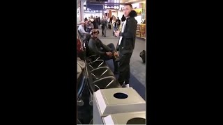 Kamaru Usman confronts Colby Covington at the airport [upl. by Felic452]