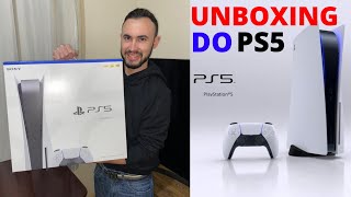 UNBOXING DO PLAYSTATION 5 [upl. by Yerhpmuh]