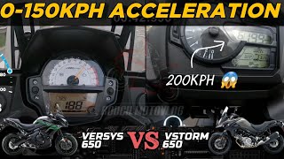 Kawasaki Versys 650 🆚️ Suzuki VStorm 650XT  0150kph Acceleration  Top Speed  Pros amp Cons 🔥 [upl. by Satsok]