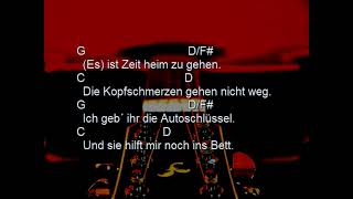 Wunderbar heut Nacht Wonderful Tonight Eric Clapton German cover German lyrics chords guitar [upl. by Yetnruoc971]