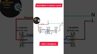 Cómo conectar apagadores de escalera como si fueran de 4 vías o de cruzamiento electricidad [upl. by Ahsimed]