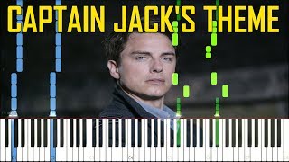 Captain Jacks Theme  Torchwood Synthesia Piano Tutorial [upl. by Kinnie]