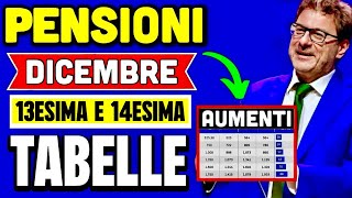 PENSIONI DICEMBRE 2024 👉 TABELLA 13ESIMA E 14ESIMA ECCO TUTTE LE CIFRE UFFICIALI AUMENTATE ✅ [upl. by Parik30]