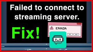 Streamlabs OBS Error quotFailed to connect to streaming serverquot FIX [upl. by Attener]