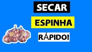 DICA CASEIRA COMO SECAR ESPINHA RÁPIDO [upl. by Leziar]