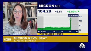 Micron stock could continue to move higher says BD8s Doran after Micron spikes on earnings [upl. by Barde855]