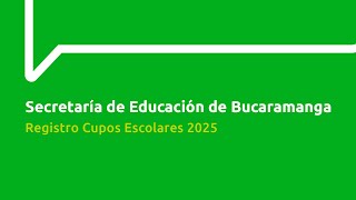 Proceso de registro a los cupos escolares 2025 [upl. by Kimitri619]