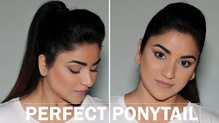 HOW TO 5 MINUTE PONYTAIL WITH POOF no teasing [upl. by Nart]