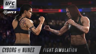 EA SPORTS UFC 3  UFC 232 Simulation  Cris Cyborg vs Amanda Nunes [upl. by Nugesulo]