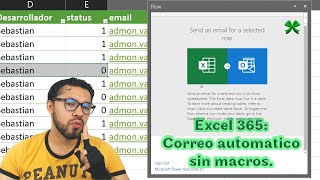 Power Automate y Excel 🎀 Enviar correo automático sin usar macros [upl. by Nrevel]