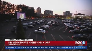 DriveIn Movie Theater Debuts In Westfield UTC Parking Lot [upl. by Kirwin440]