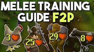 Beginner Leveling Guide for Melee Training in F2P  Training Locations and Suggested EquipmentOSRS [upl. by Eissehc]