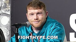 CANELO MESSAGE TO BILLY JOE SAUNDERS AFTER BREAKING FACE amp STOPPING HIM PRESSES CALEB PLANT [upl. by Brantley308]