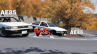 AE86 20v 4AGE vs AE85 Turbo  Assetto Corsa [upl. by Applegate892]