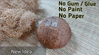 Coconut craft ideasBeautiful organizer Coconut coir craft Coconut shell craft ideas [upl. by Jefferey]