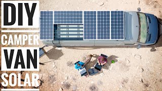 How to Install Solar on a DIY Campervan  Adventure in a Backpack [upl. by Hyacinthie]