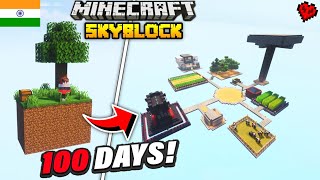 I Survived 100 Days on SKYBLOCK in Minecraft Hardcore HINDI [upl. by Nobel]