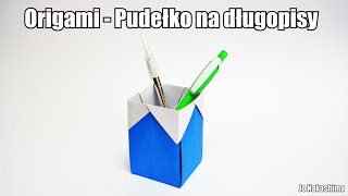 Origami  Pudełko na długopisy [upl. by Jacobina115]