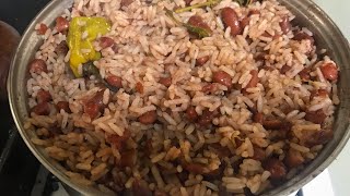 Authentic Jamaican RICE amp PEAS fresh coconut milk [upl. by Fihsak]