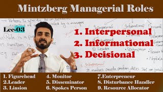 Lec3 Mintzberg Managerial Roles Principles of Managerial Finance BBAMBA [upl. by Gaston]