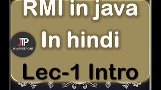 RMI in java in hindi lec1 Introduction [upl. by Tews]