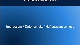 WordPress  Datenschutz und Impressum einfügen [upl. by Xonnel]