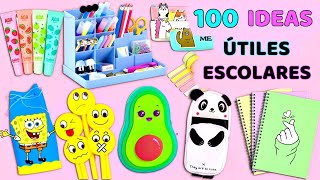 100 IDEAS HAZLO TÚ MISMA  ÚTILES ESCOLARES – REGRESO AL COLEGIO Y TODO [upl. by Addiel]