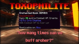 Leveling the OMG NEW ENCHANT TOXOPHILITE on 8 Terminators Because Yes  Hypixel Skyblock [upl. by Iaw]