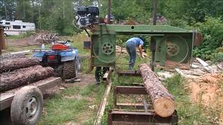 Our Homemade Bandsaw Sawmill Sure Cuts Lumber [upl. by Peckham]