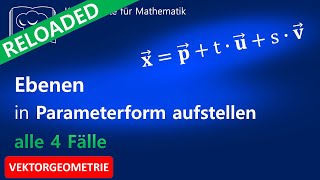 Ebenen in Parameterform  Parametergleichung aufstellen [upl. by Rehtaeh403]