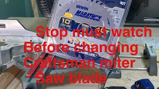 How to replace a miter saw blade Hitachi 12 [upl. by Eannaj]