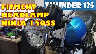 Glowingin Suzuki Thunder 125 13  Supaya Semangat Fitment Headlamp Ninja 150SS [upl. by Munafo]