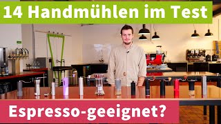 14 KaffeeHandmühlen unter 100€ im Test – für Filterkaffee UND Espresso [upl. by Nyrb]