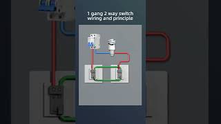 How to wire a twoway switch control and one gang one way switch and bell with bell push [upl. by Aynuat270]