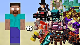 Minecraft All Bosses vs Herobrine – Ultimate Battle Who Wins [upl. by Carlene]