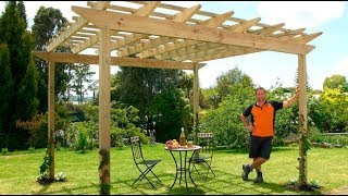 How to Build a Pergola  Mitre 10 Easy As DIY [upl. by Jamaal]