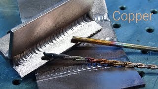 TIG Welding Copper  Using improvised filler rod [upl. by Nahtanha]