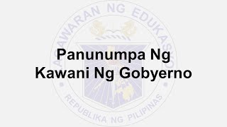 Panunumpa Ng Kawani Ng Gobyerno DepEd [upl. by Shirlie]