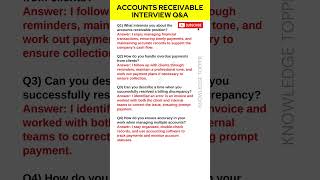 Accounts Receivables Interview Questions and Answer [upl. by Rramel]