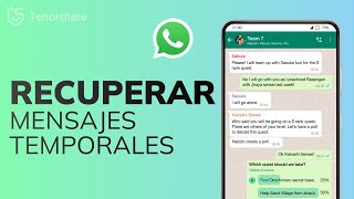 ¿Cómo recuperar mensajes temporales de WhatsApp [upl. by Moncear587]