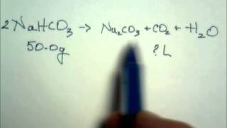 Stoichiometry  decomposition NaHCO3 [upl. by Alimat]